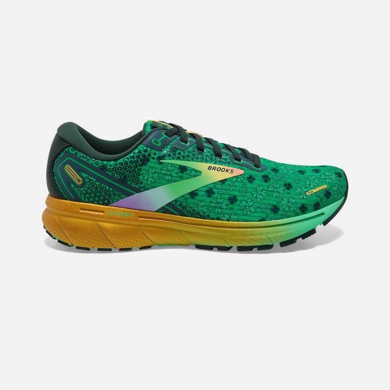 Brooks Ghost 14 Cushioned - Zapatillas Running Asfalto Mujer - Verde / Doradas (ZL3547012)